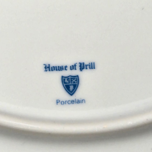 House of Prill Indian Tree Cake Server Set White Porcelain Vintage - Picture 4 of 8